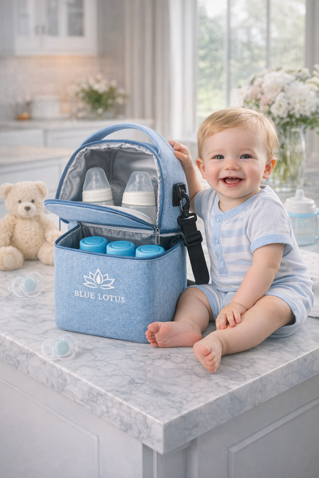 Bolsa térmica para biberones y leche Blue Lotus Nurture™